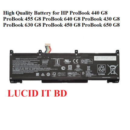 High Quality Battery for HP ProBook 430 g8 440 G8 ProBook 455 G8 ProBook 640 G8 ProBook 430 G8 ProBook 630 G8 ProBook 450 G8 ProBook 650 G8(45Wh, 3 cells)