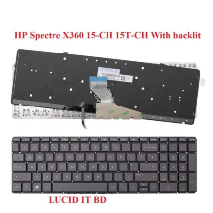 New US Black Backlit Laptop Keyboard (Without palmrest) for HP Spectre X360 15-CH 15T-CH000 15-CH008CA 15-CH010CA 15-CH011DX 15-CH011NR 15-CH012NR 15-CH015NR 15-CH017NR 15-CH075NR Light Backlight
