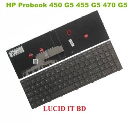 New Laptop Replacement Keyboard for HP ProBook 450 G5 455 G5 470 G5 US Layout (With Frame)