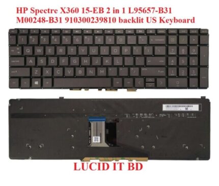 New For HP Spectre X360 15-EB L95657-B31 M00248-B31 910300239810 backlit US Keyboard